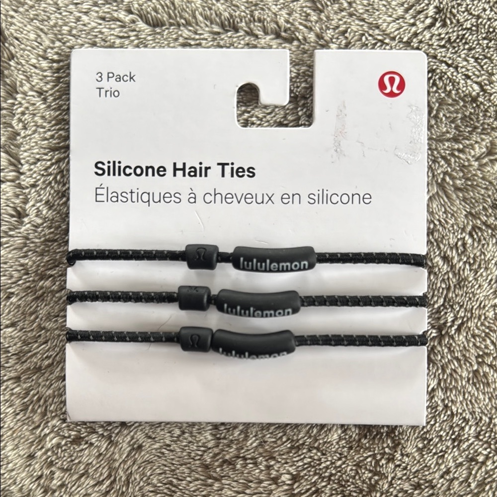 Lululemon Black Silicone Hair Ties